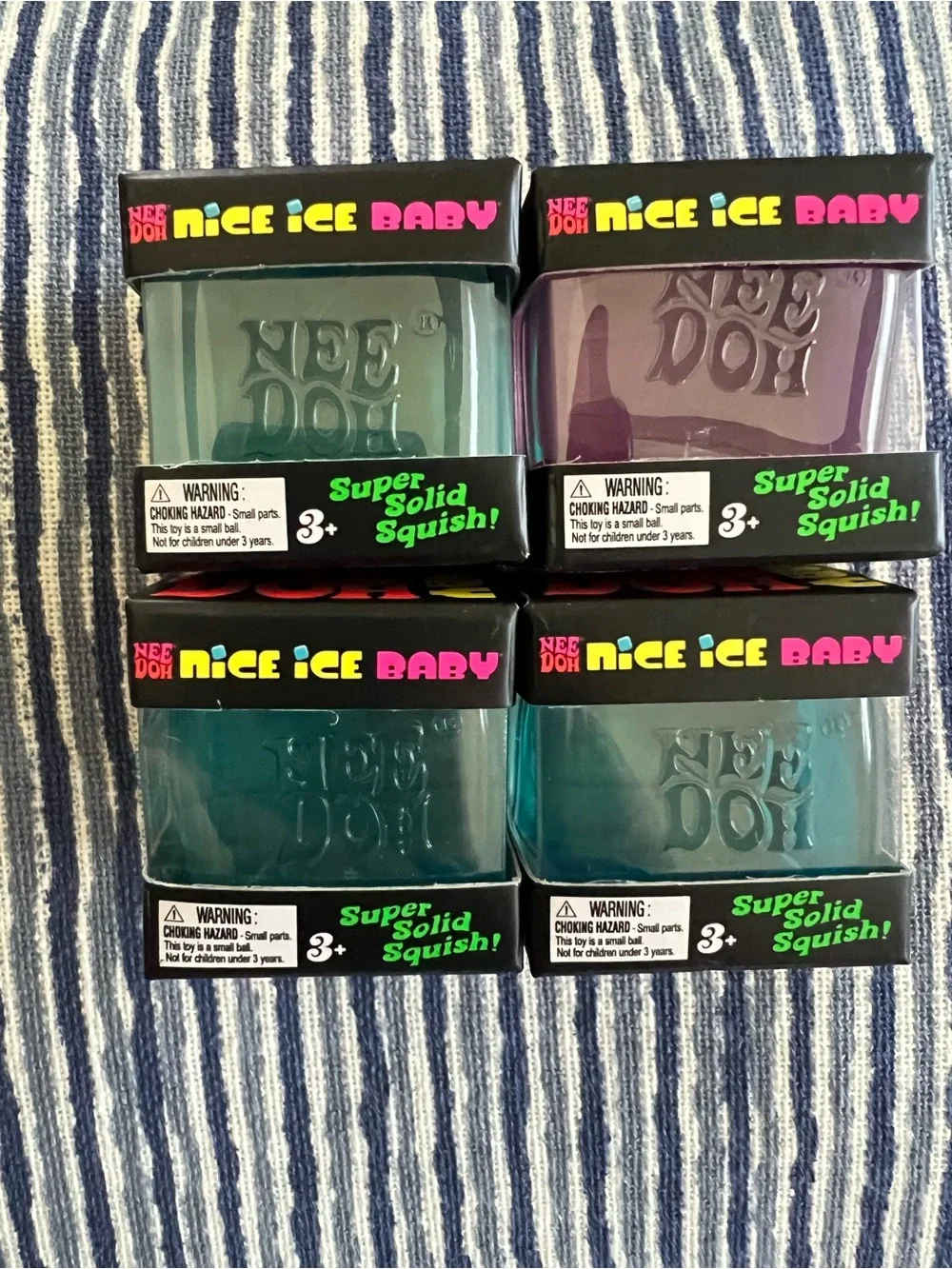 Nice Ice Baby Super Solid Squish Toy - Teal & Purple